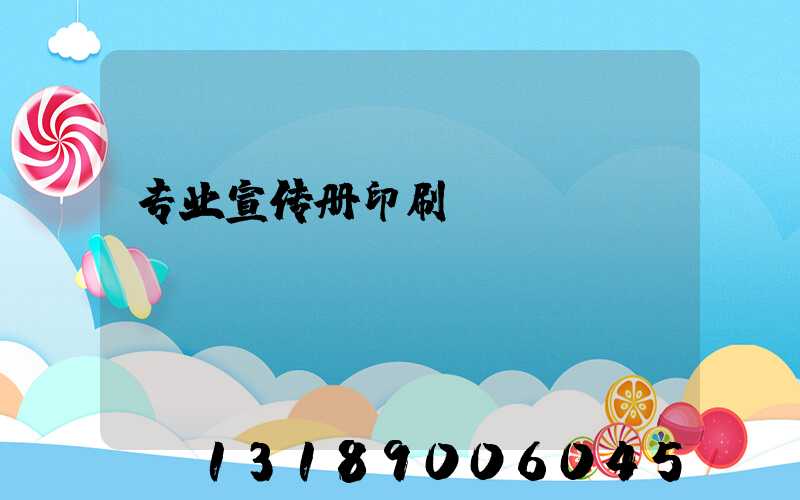 专业宣传册印刷