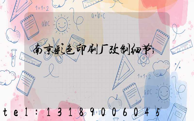 南京彩色印刷厂改制细节