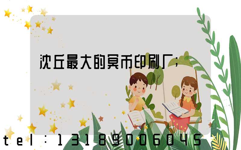 沈丘最大的冥币印刷厂