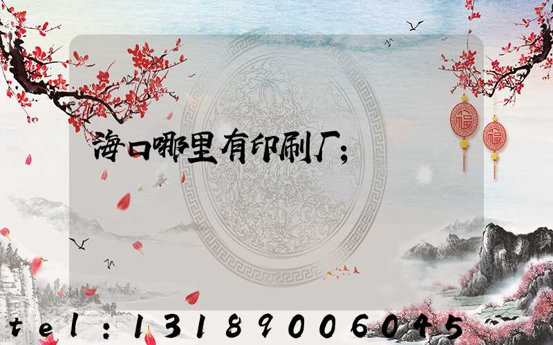海口哪里有印刷厂