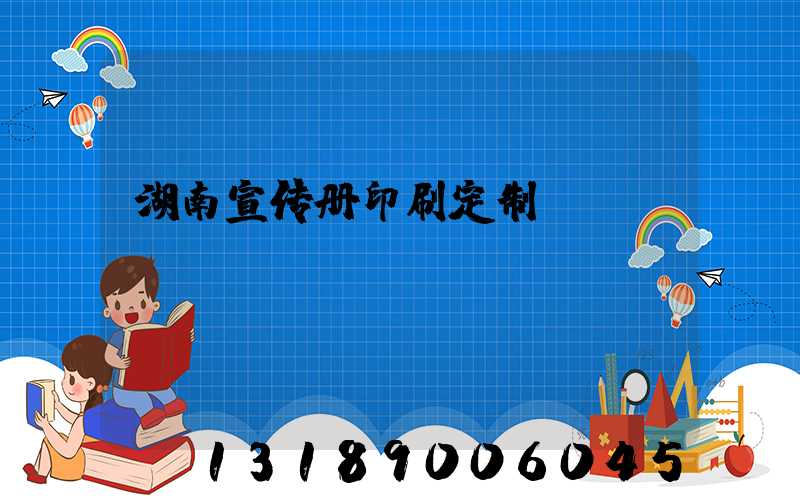 湖南宣传册印刷定制